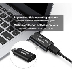 محول التقاط فيديو  – محول بمنفذ اتش دي ام اي إلى USB 3.0، مثالي للبث المباشر وتسجيل الألعاب والاجتماعات من يايزك