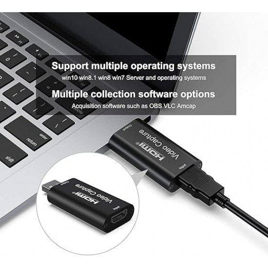 محول التقاط فيديو  – محول بمنفذ اتش دي ام اي إلى USB 3.0، مثالي للبث المباشر وتسجيل الألعاب والاجتماعات من يايزك