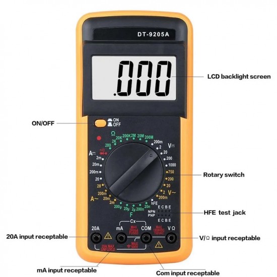 Digital Voltmeter / Multimeter DT-9205A Digital Voltmeter / Multimeter DT-9205A