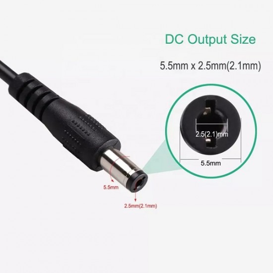 كابل طاقة USB إلى مقبس محول ذكر 5.5 × 2.1 مم 5 فولت إلى 12 فولت