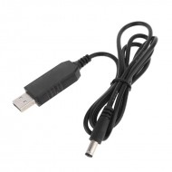 كابل طاقة USB إلى مقبس محول ذكر 5.5 × 2.1 مم 5 فولت إلى 12 فولت