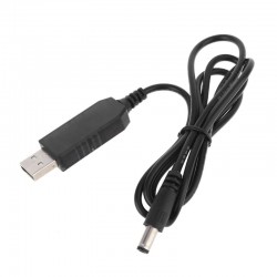 كابل طاقة USB إلى مقبس محول ذكر 5.5 × 2.1 مم 5 فولت إلى 12 فولت