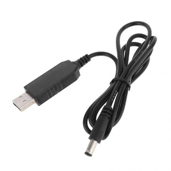 كابل طاقة USB إلى مقبس محول ذكر 5.5 × 2.1 مم 5 فولت إلى 12 فولت