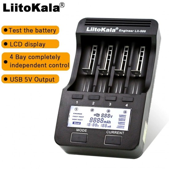 LiitoKala Lii-500 Smart Charger without Adapter